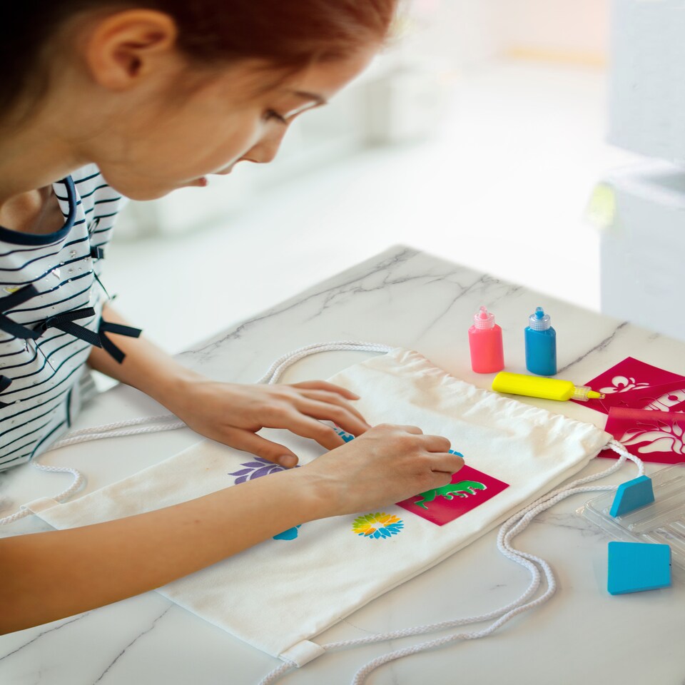 image 1 of KidzMaker - Stencil Backpack Printing