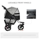 image 2 of PawHut Folding 3 Wheel Pet Stroller Travel Adjustable Canopy Storage Brake Grey