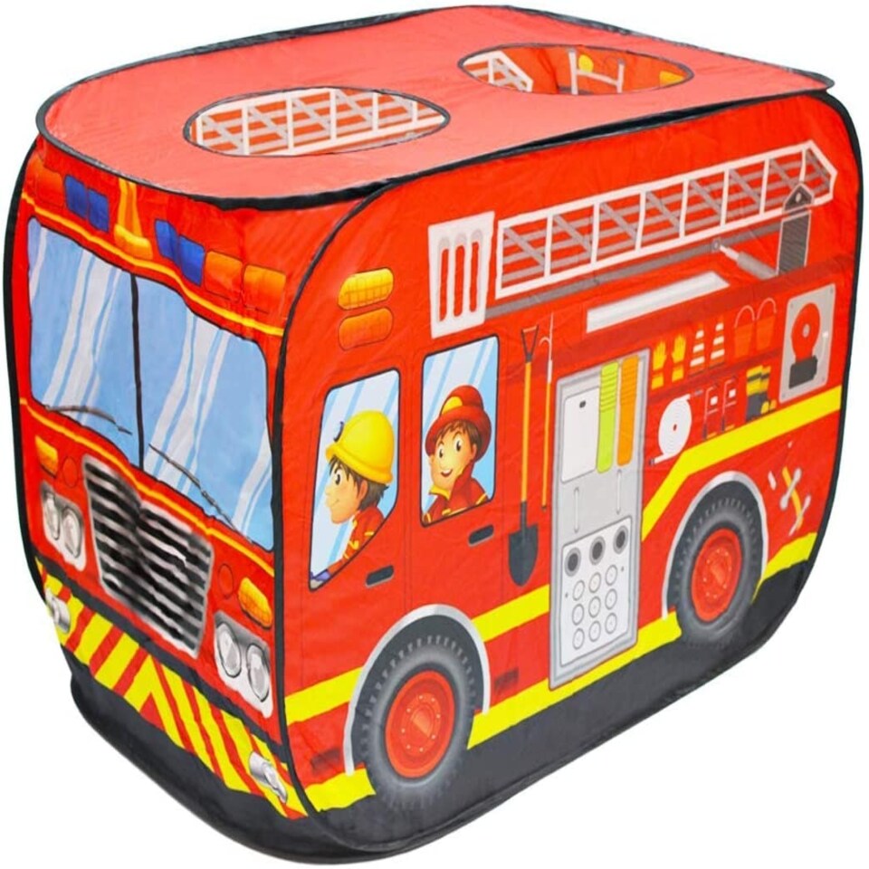 image 1 of Pop-Up Play Tent for Kids – Foldable Indoor/Outdoor Red Tent with Breathable Mesh and Roller Blind Red