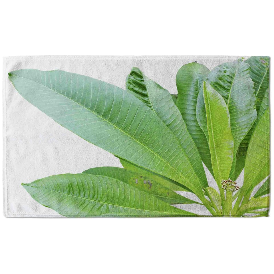image 1 of Collection Of Green Leaves On White (Bath Towel)