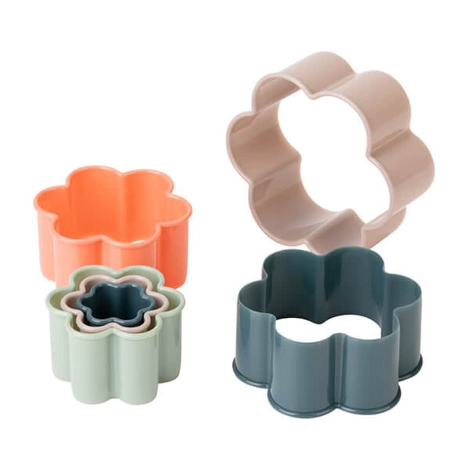 image 1 of Fusion Twist Flower Cookie Cutters Assorted Multicoloured
