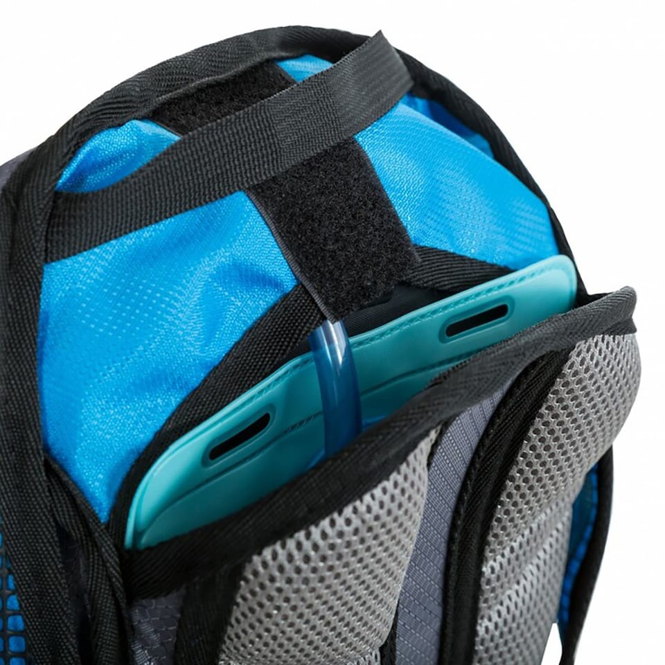 image 1 of Trespass Mirror Hydration Backpack/Rucksack (15 Litres) With Water Resevoir (2 Litres) | Grey | Cobalt | 1