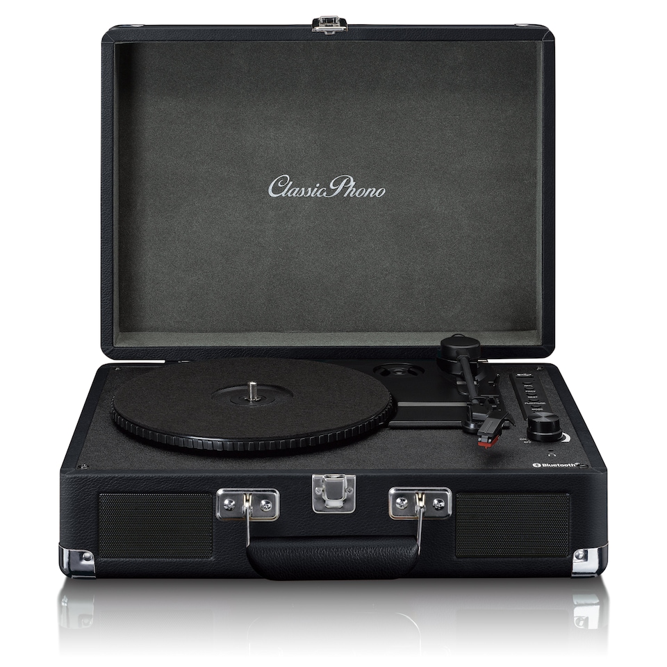 image 1 of Lenco TT-115BK - Retro Turntable with Bluetooth and Built-in Speakers, Black