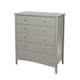 image 3 of Como 5 Drawer Chest of Drawers - Shaker Style Bedroom Storage Cabinet with Space Saving Design | Grey | Grey | 1
