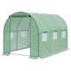 image 1 of Outsunny Polytunnel Walk-in Garden Greenhouse with Zip Door and Windows 3 x 2M