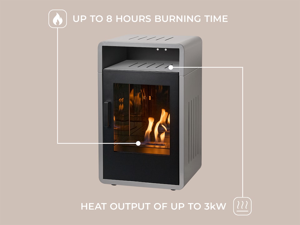 image 1 of Adam Bellini Bio Ethanol Stove in Grey