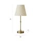 image 7 of ValueLights Lowe Brushed Gold Table Lamp with Natural Tapered Shade and Globe LED 2W Cool White 2700K Bulb