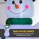image 4 of Outsunny 10ft Inflatable Snowman w/ Black Hat, Green Scarf for Garden Yard