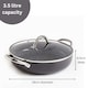 image 4 of Durastone Black 28cm Shallow Casserole Pan with Lid, Oven Safe, All hob Compatible