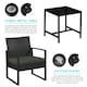 image 5 of Yaheetech 3-Piece Patio Set Rattan Chairs & Table Black/Grey