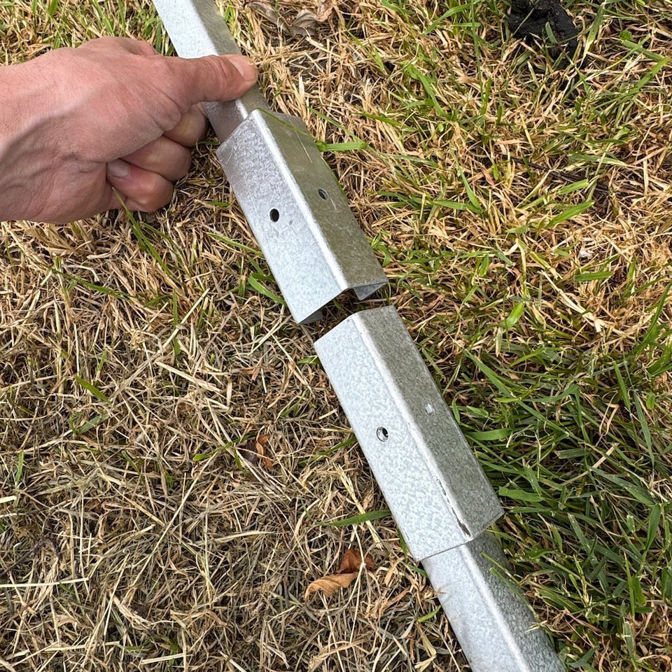 image 1 of Fence Post Repair Stakes for Damaged Wooden Posts - Pack of 2