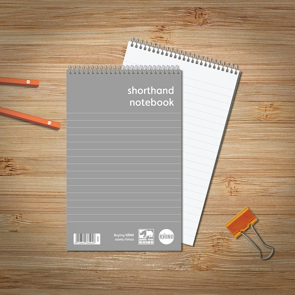image 1 of Rhino 200 x 127mm 260 Pages 8mm Lined Shorthand Notebook
