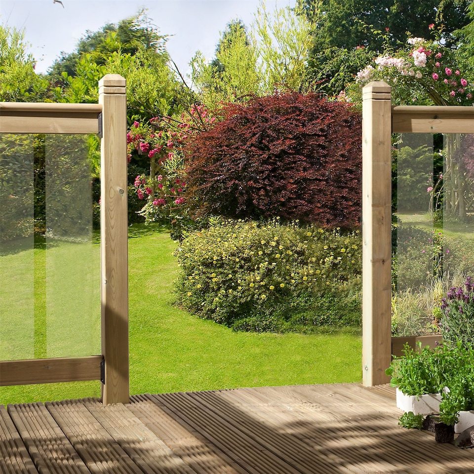 image 1 of Cheshire Mouldings Glass Balustrade Kit Pre-drilled Rail 2 Pack (L) 1.8m (W) 85mm (T) 34mm