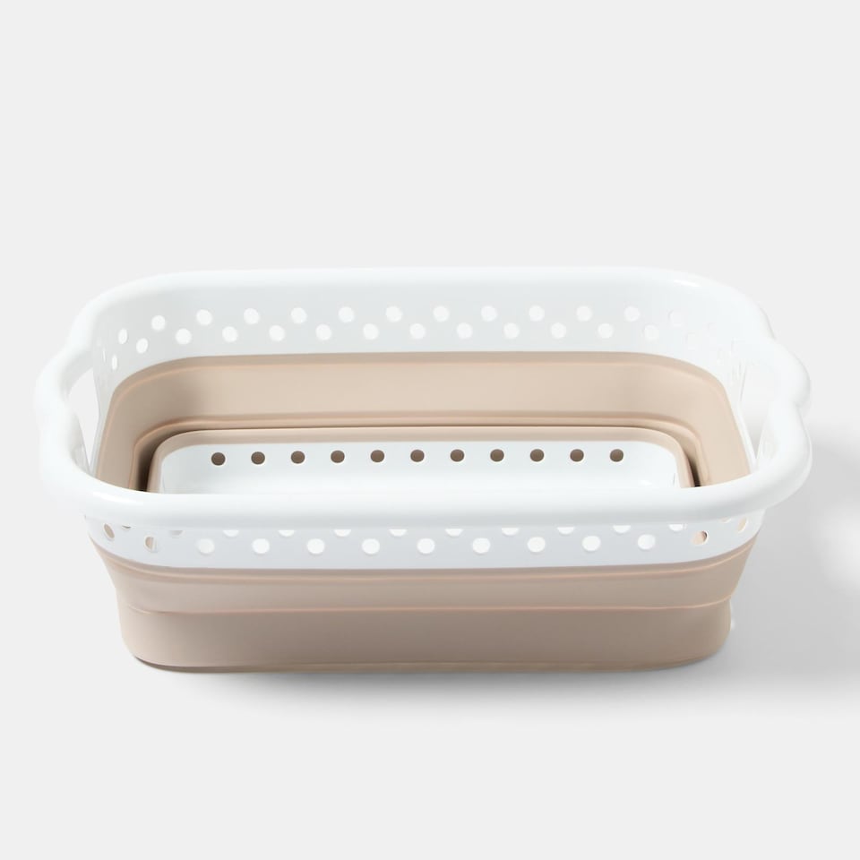 image 1 of OHS Collapsible Laundry Basket Folding Washing Clothes Storage
