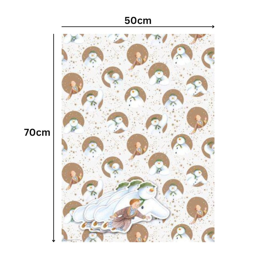 image 1 of The Snowman Christmas 4 Sheets & 4 Tags Gift Wrap