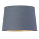 image 3 of Tripod - Chrome Lamp with Grey & Gold Fabric Shade | Chrome | Grey | Large | 1