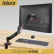 image 9 of Futura Single Monitor Arm Desk Mount, Gas Spring Adjustable Stand for 13-32 Inch Screens | Black | Black | 1