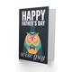 image 2 of Wise Guy Dad Owl Top Hat Bow Tie Fun Modern Fathers Day Card