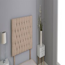 Beige Linen Studded Chesterfield Headboard | Multi | 4FT Small Double 20"inch Headboard