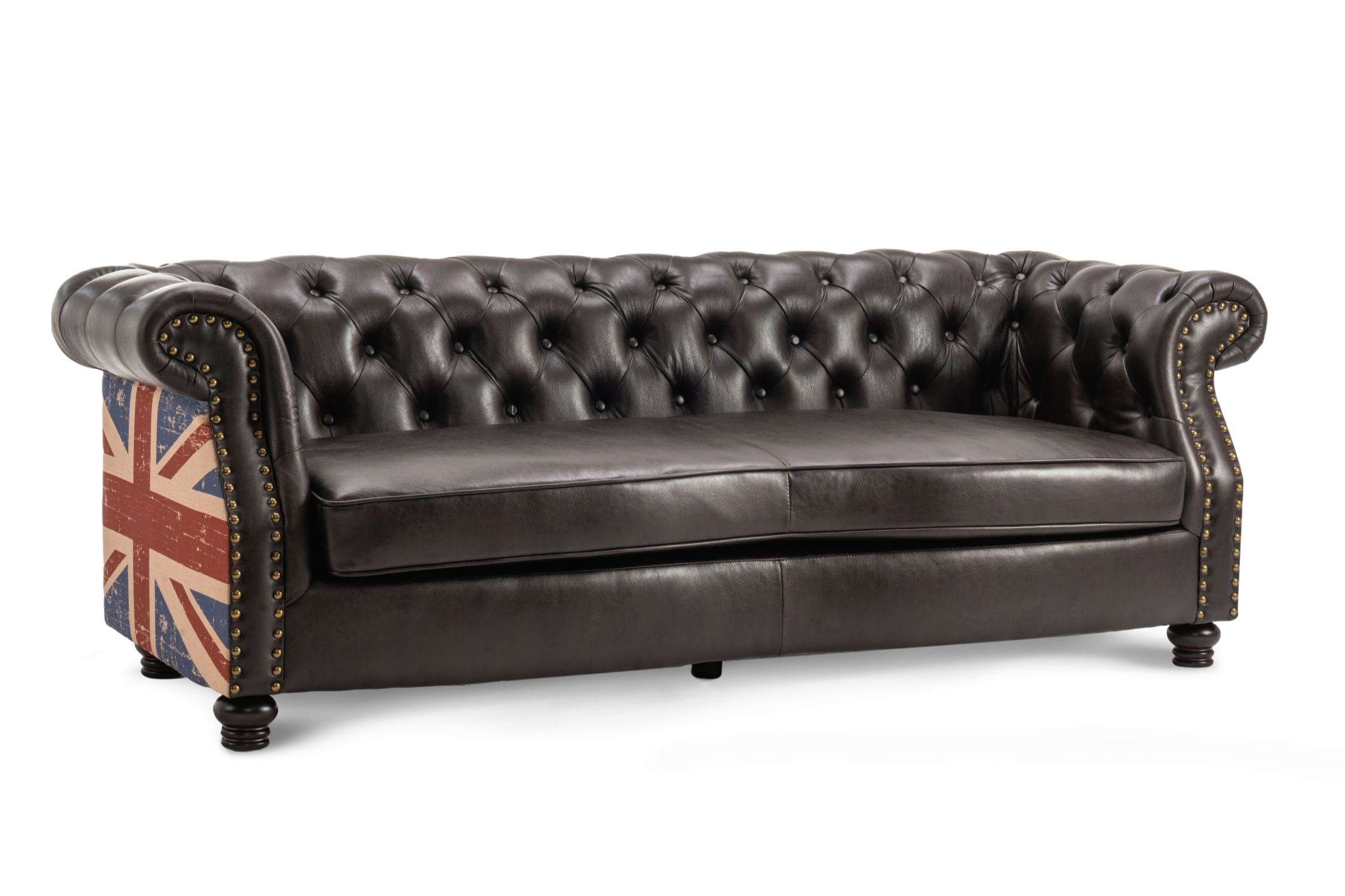 Faux Leather Brown 3 Seater Union Jack Chesterfield Sofa Tesco Groceries faux-leather-brown-3-seater-union-jack-chesterfield-sofa-tesco-groceries