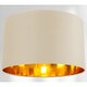 image 2 of Contemporary Cream Cotton 14 Table/Pendant Lamp Shade with Shiny Copper Inner | Cream