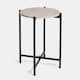 image 1 of OHS Round Side Table Coffee End Tables Nightstand with Metal Frame | Bronze | Natural
