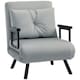 image 1 of HOMCOM Click Clack Single Chair Bed Settee for Living Room, Light Grey 