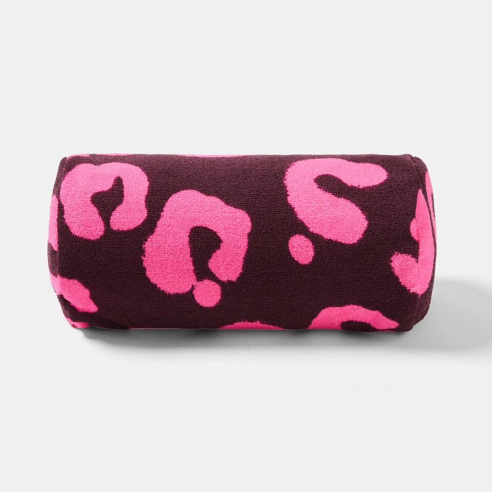 image 1 of OHS Leopard Beach Bolster Neck Back Support Pillow