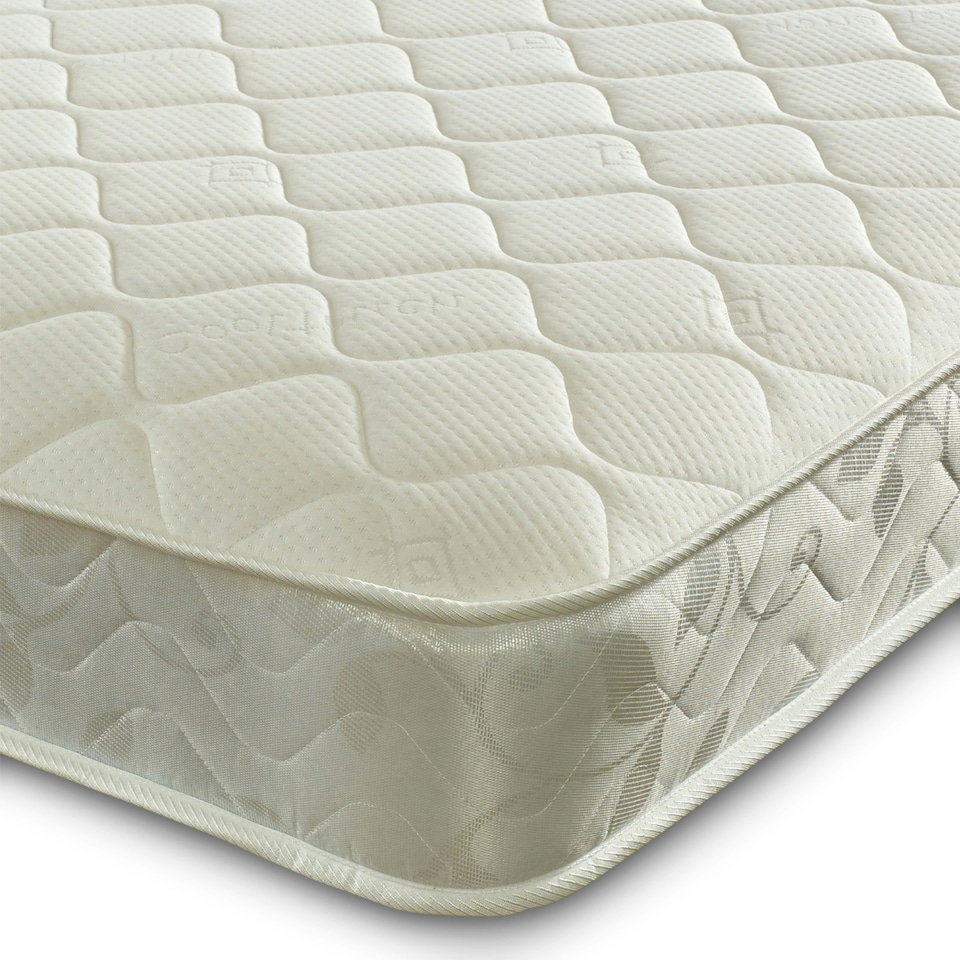 image 1 of Hybrid Coil Spring and Memory Foam Mattress - 19cm Deep, Soft-Medium Feel | White | Small Double