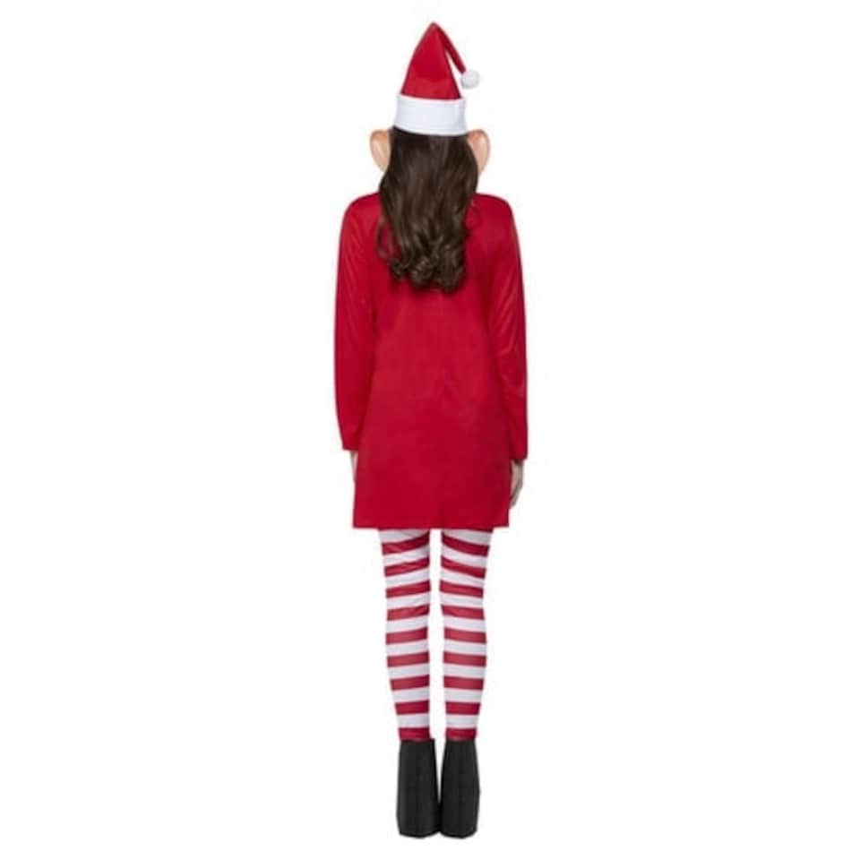 image 1 of Elves Behavin' Badly Elf Fancy Dress Costume Ladies Large - UK 16-18 Red | 16