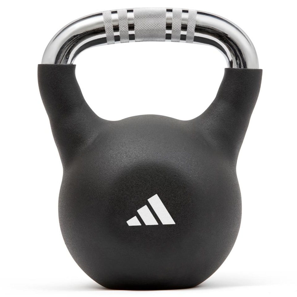 image 1 of Adidas 16 kg Neoprene-Coated Cast Iron Kettlebell | Black | Black | Not provided