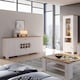 image 3 of Celesto 2 Door 2 Drawer Sideboard with Wine Rack in White and Oak