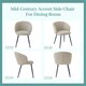 image 10 of SONARA Modern Set of 2 Chunky Weave Fabric Ergonomic Dining Chairs with Arms | White