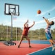 image 10 of COSTWAY Basketball Hoop Backboard Height Adjustable 1.35-3.05m Black | Standard