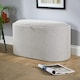 image 2 of Storage Ottoman Reversible Lid Table Boucle Teddy Fur Home Box | Grey | Grey