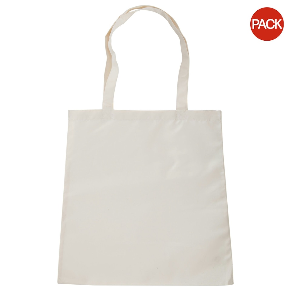 image 1 of Bagbase Sublimation Shopper Bag (10 Litres) (Pack of 2) - Natural - One Size | Cream