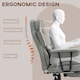image 4 of HOMCOM Office Chair, Ergonomic Desk Chair with Foot Rest, Grey Grey