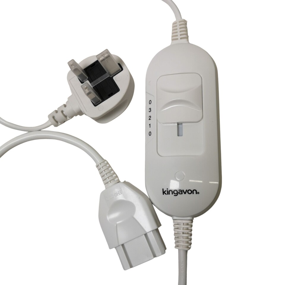 image 1 of 60cm 35W Single White Electric Blanket Throw with Temperature Settings | White | White