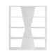 image 1 of Naples Medium Bookcase - L25 x W91 x H134.5 cm - White White