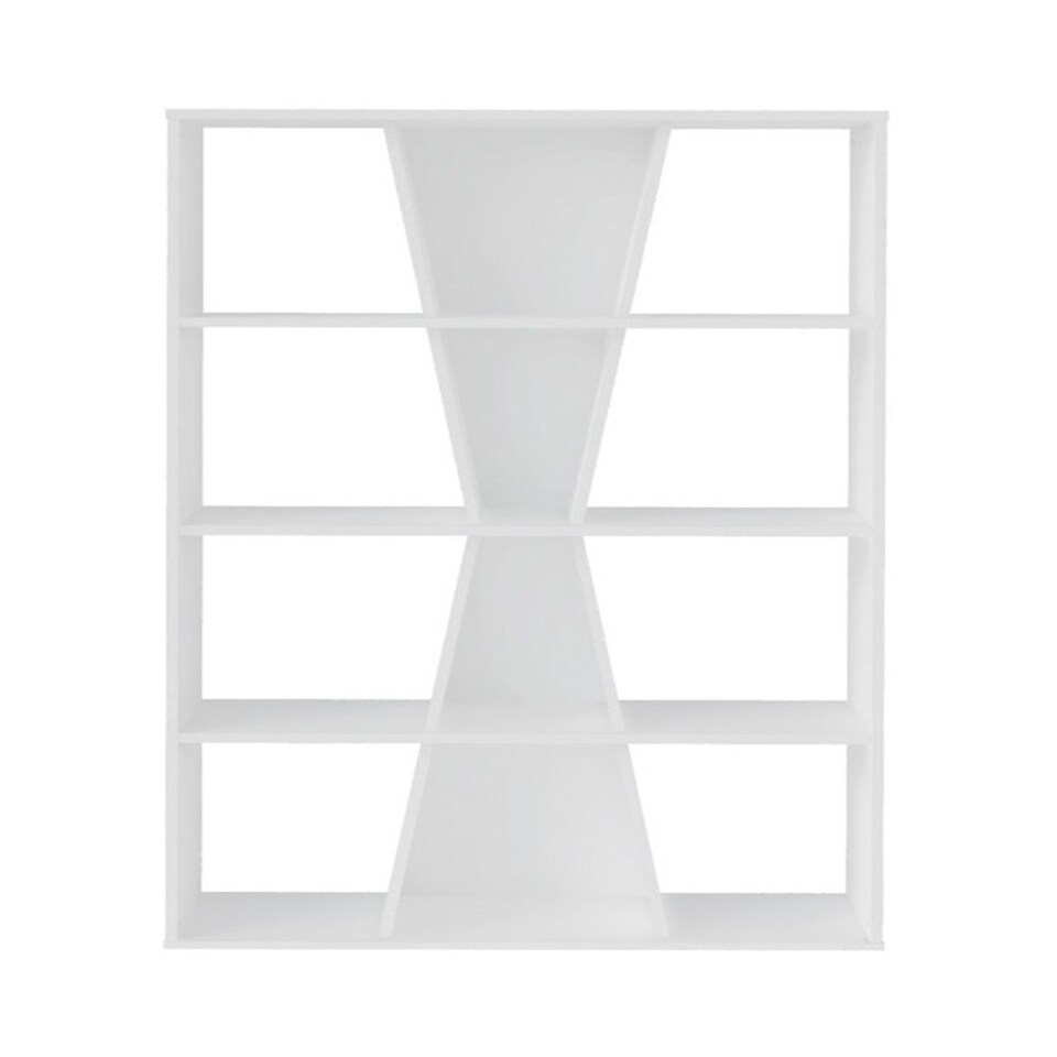 image 1 of Naples Medium Bookcase - L25 x W91 x H134.5 cm - White White