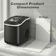 image 7 of HOMCOM Countertop Ice Maker Machine Self-Cleaning 2 Sizes Black