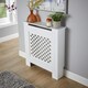 image 2 of Small Radiator Cover MDF Wooden Home Decorative Modern Design | White