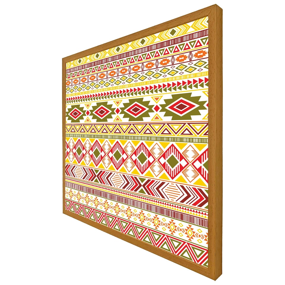 image 1 of Aztec american indian pattern (Picture Frame) Black | XS