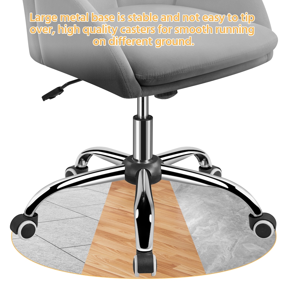 image 1 of Yaheetech Swivel Rolling Home Office Chair with Armrests
