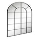 image 4 of The Arcus - Black Framed Arched Window Garden Mirror 75" X 47" 190 x 120CM. Suitable for Outside and Inside! Black