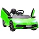 image 1 of HOMCOM Electric Car for Kids Lamborghini Aventador Licensed with Remote Control, 12V Powered Kids' Electric Ride-on with Butterfly Doors, Auxiliary wheels, Music, Horn, Suspension - Green