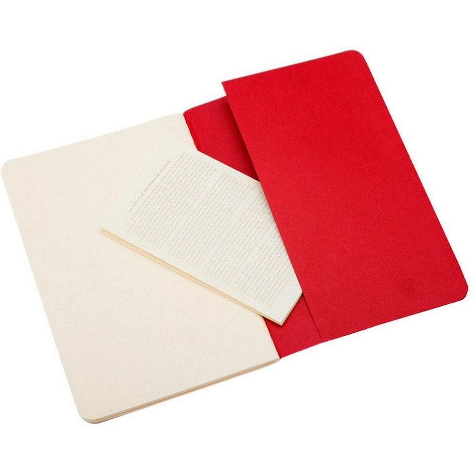 image 1 of Moleskine Cahier Large Plain Journal - Cranberry Red - One Size