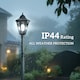 image 8 of Outsunny Outdoor Solar Powered Lantern Lamp Garden Lamp Post Light Black