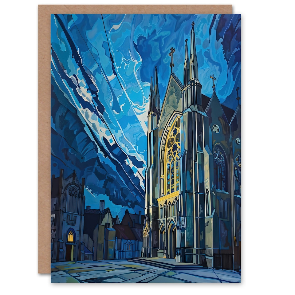 image 1 of England Church St Peter Gothic Architecture Him Her Birthday Card