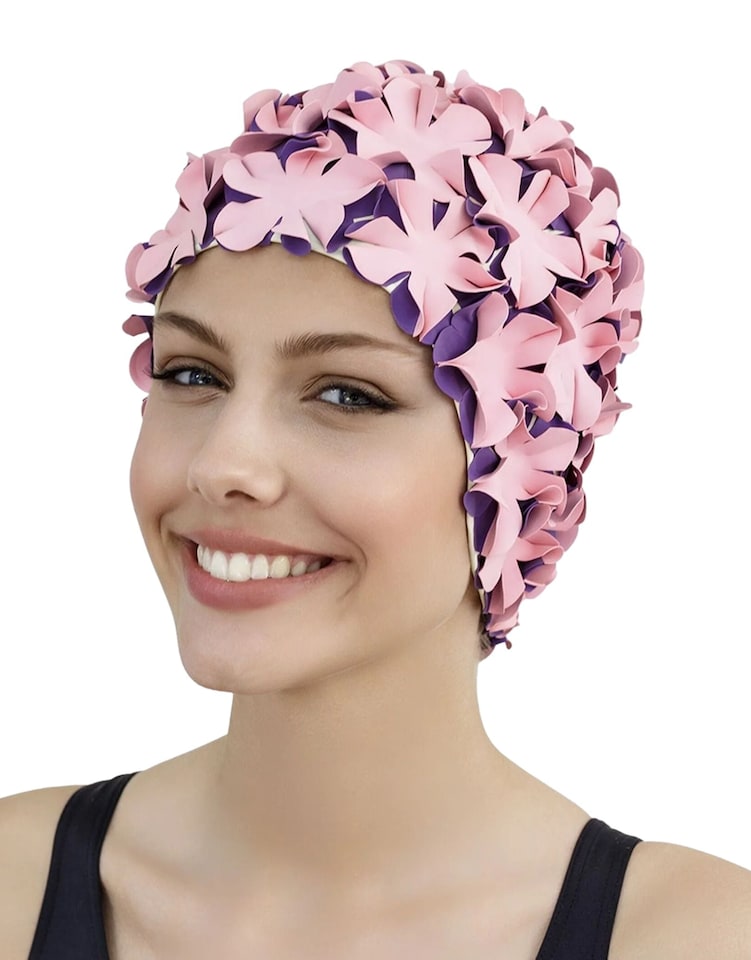 image 1 of Fashy Flower Rubber Swim Cap